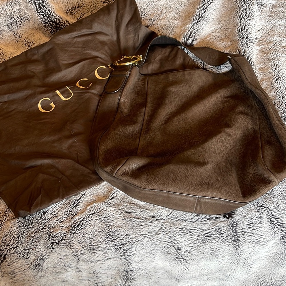 Used Brown Gucci Tote Bag
